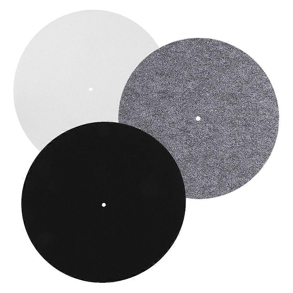 Phonograph Slipmat Felt Turntable Mats For Record Enthusiasts Static Protection Assorted Color 30cm x 30cm x 0.2cm 3Pcs