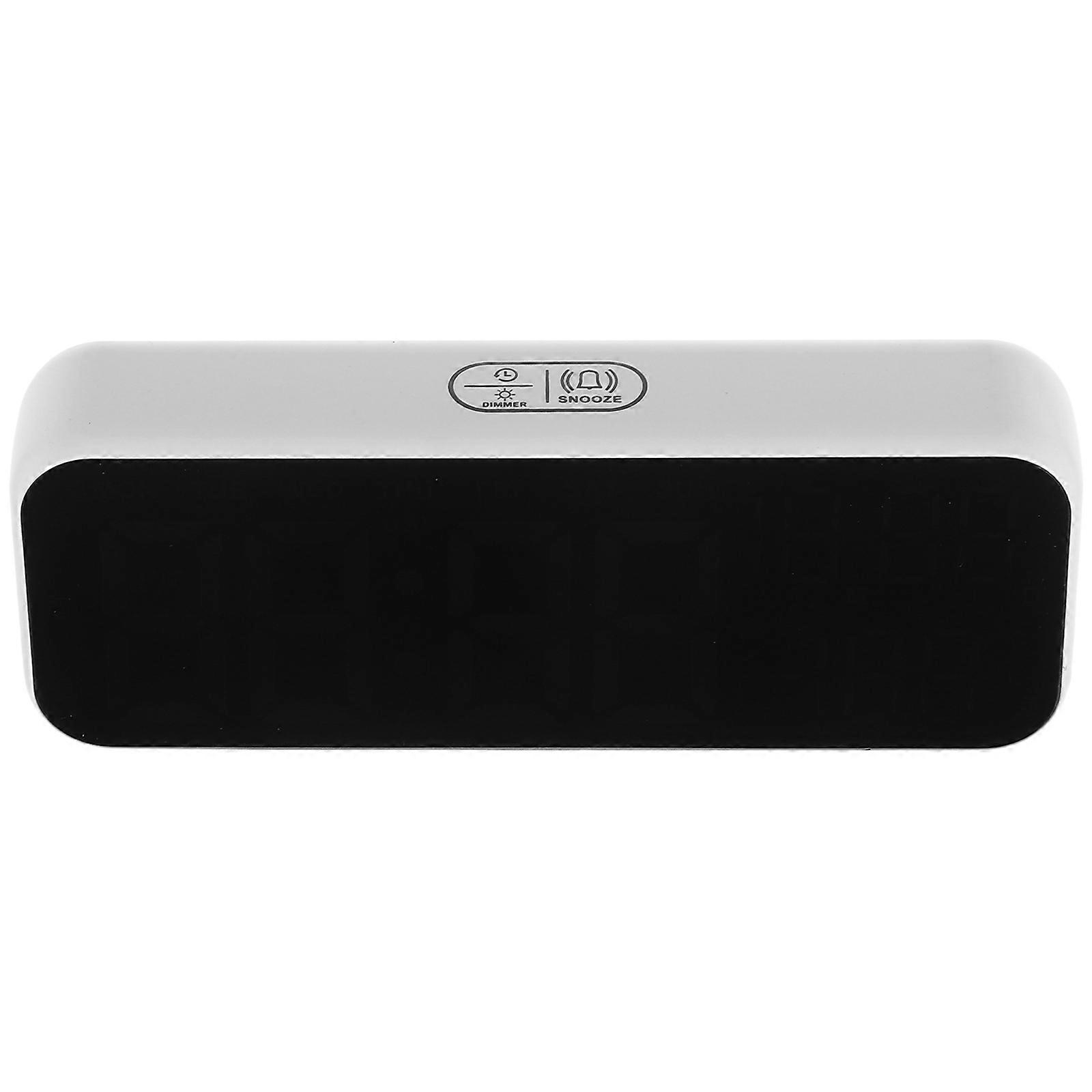 Small Alarm Clock For Bedside Rectangular Shape Retro Style Adult Consumer Group Office Use Adjustable Brightness Levels 1Set