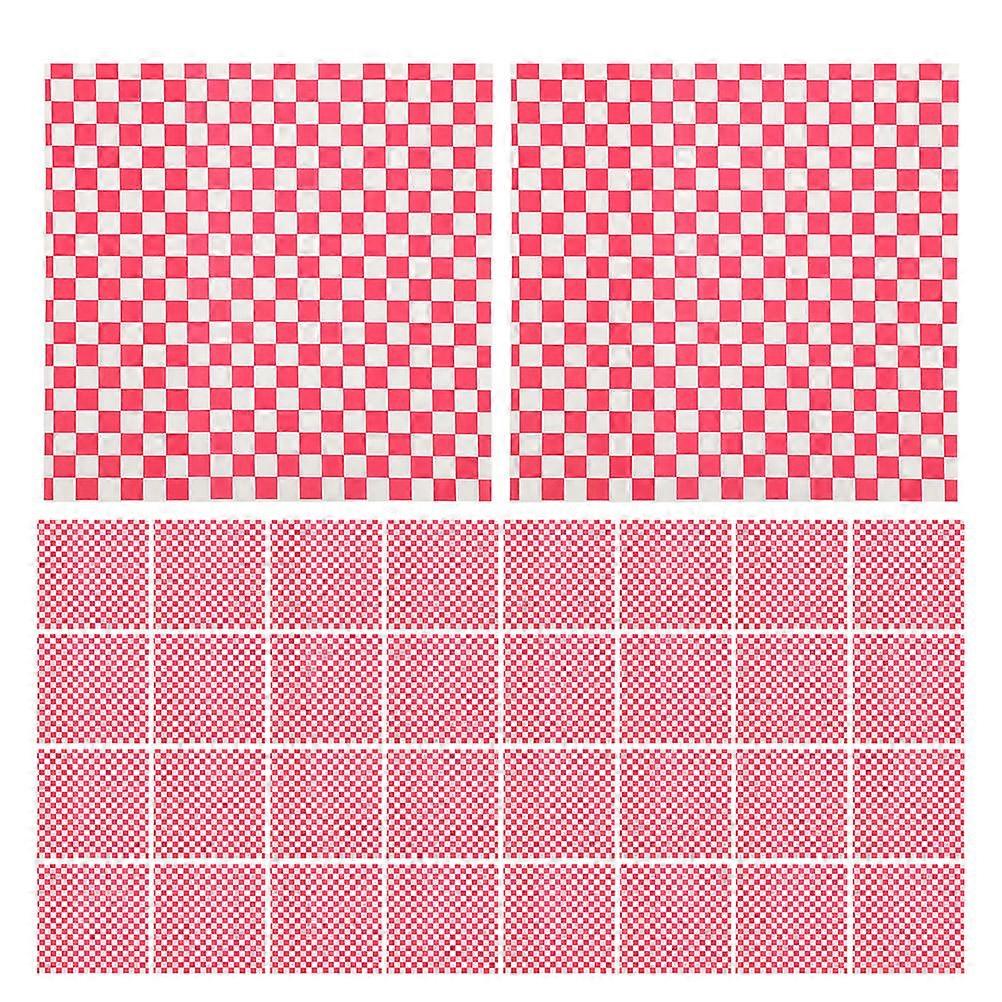 Food Paper Sheets Burger Wrapping Sheets Food-grade for Sandwiches Onigiri Picnics 100Pcs