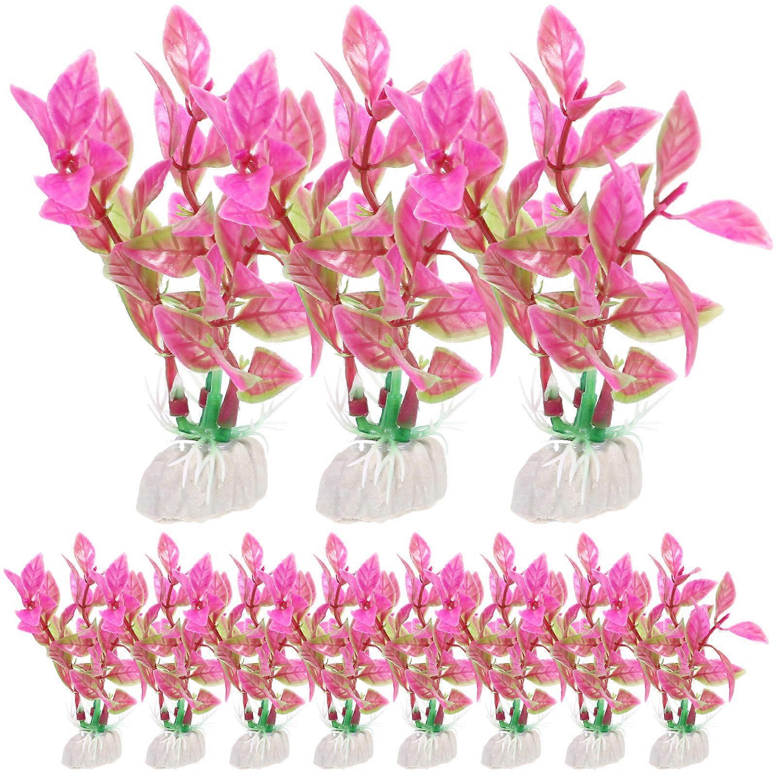 Aquarium Simulation Plants Aquarium Plastic Plants Aquarium Decorative Realistic Design 11X3.5CM 20Pack