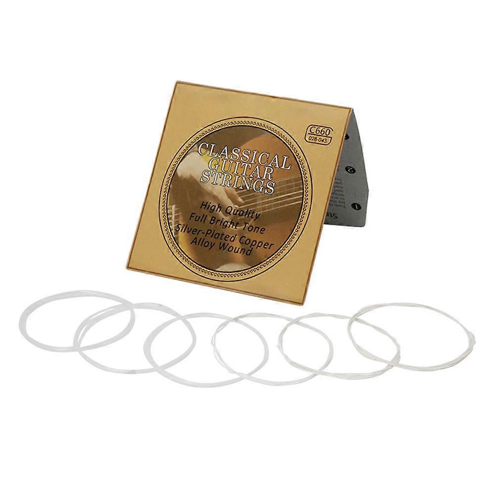 Classical Guitar Strings Metal Guitar Strings For Music Practice And Performance Nylon Material 6Pcs
