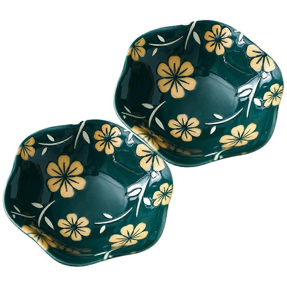 Soy Sauce Bowls Tableware Round Design Microwave Safe 2Set