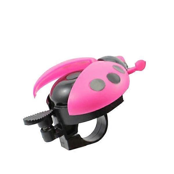 الخنفساء الدراجة القرن خنفساء على شكل حلقة ركوب الدراجات جرس وردي اللون البلاستيك المواد المقود قابل للتركيب 1 قطعة