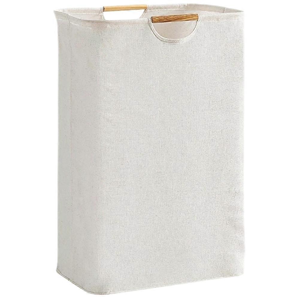 Foldable Laundry Hamper White Oxford Fabric Space-Saving Foldable Laundry Basket for Storage