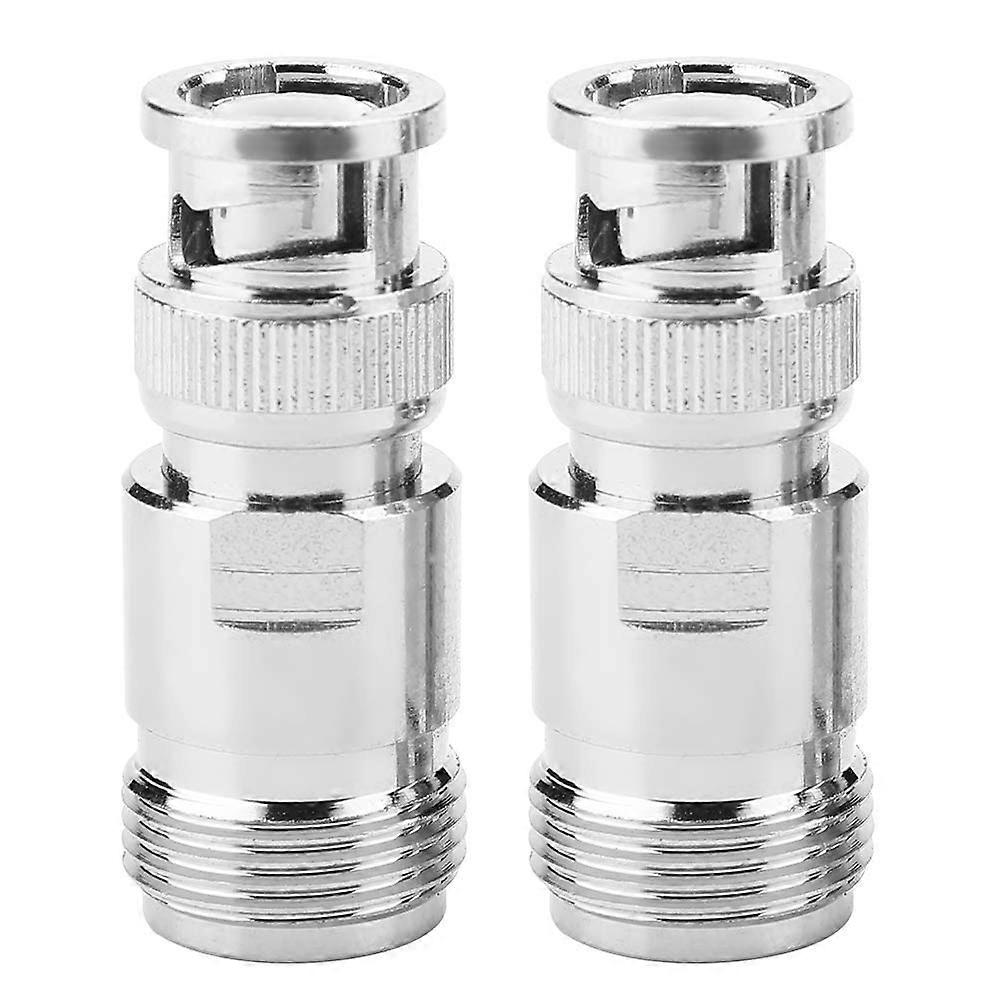 2pcs Type N Female to BNC Male RF Coaxial Adapter - High Frequency Connector, Test Converter for Signal Transmission