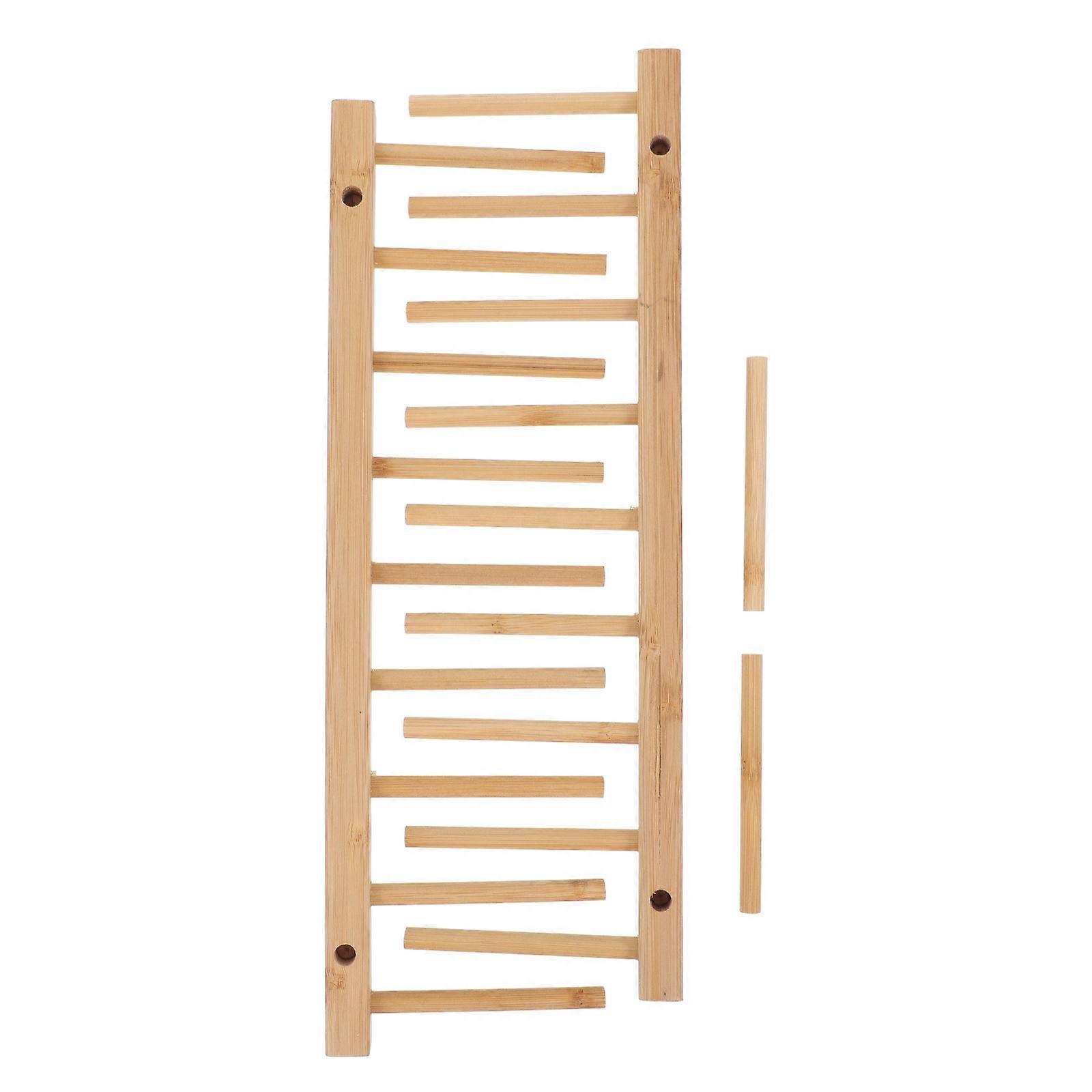 Cutting Board Organizer Multi Function Dish Drying Rack Khaki 34.50X12.00X10.00CM Space Saving Storage Solution 1Pack