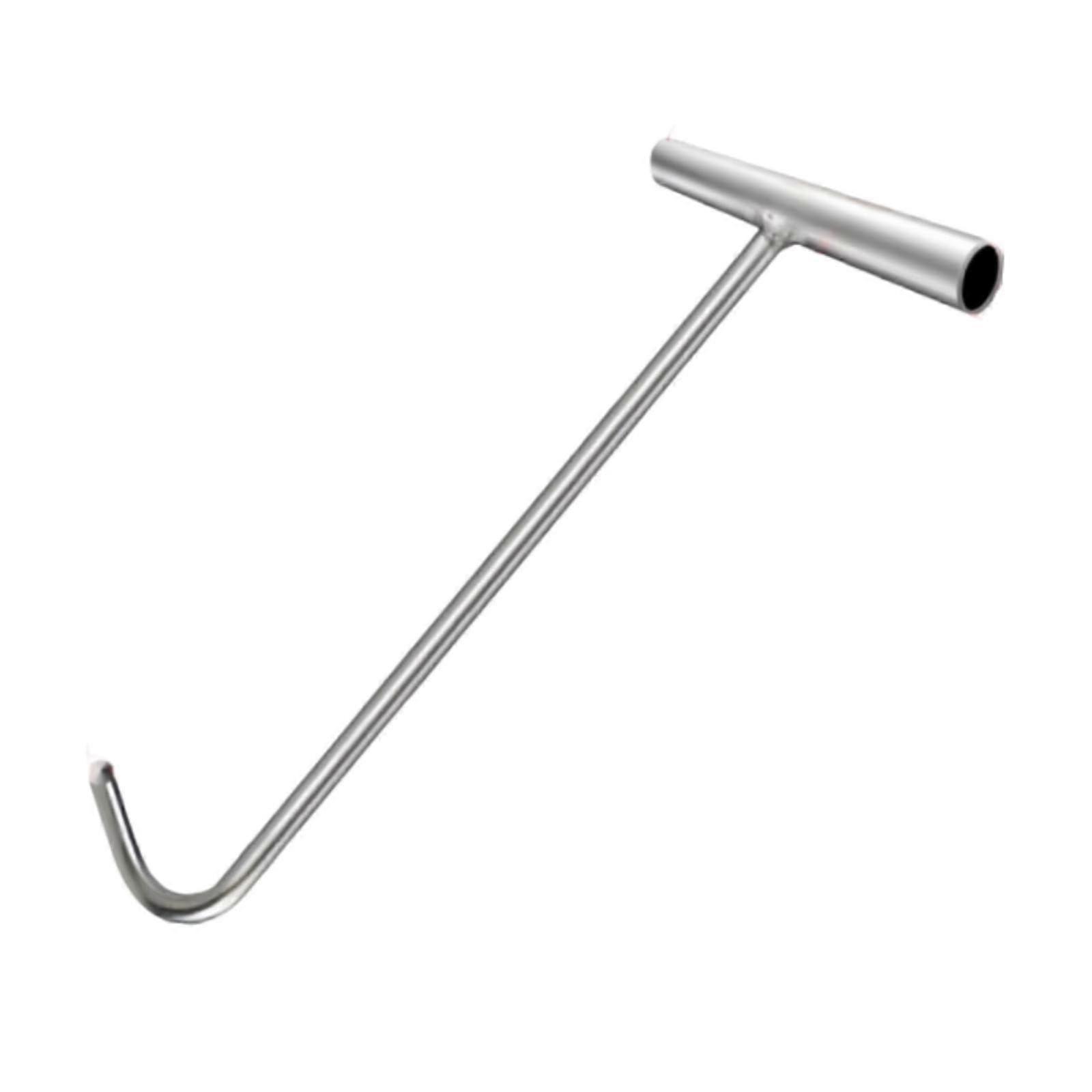 T-Handle Manhole Hook Tool For Duct Cover Removal And Drain Cover Access Trampoline Drain Tool
