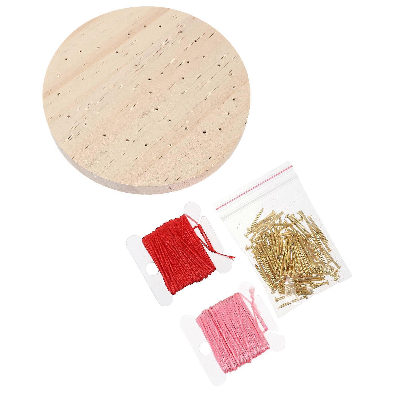 1 Set Nail String Art DIY Kit with Winding String Drawing Materials for Creative Home Decor Crafts – Fun Activity for Parents and Kids on Valentine’s