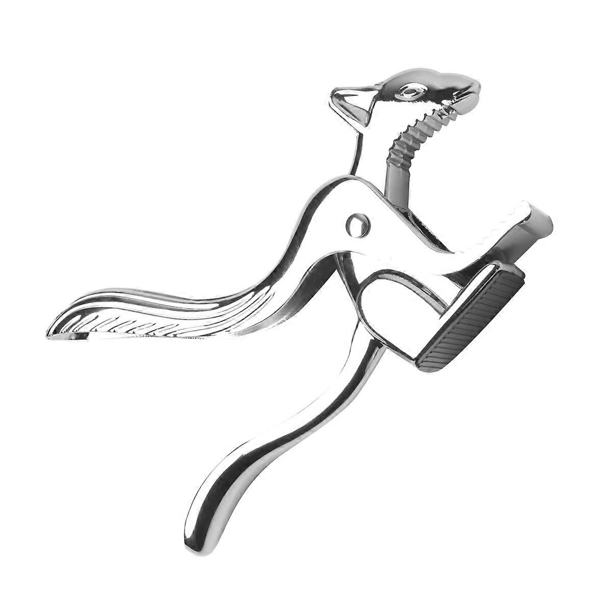 Nut Crackers Tools Multifunctional Nut and Walnut Clip Squirrel Funnel Type Walnut Forceps for Home Use Stainless Steel 1Pack
