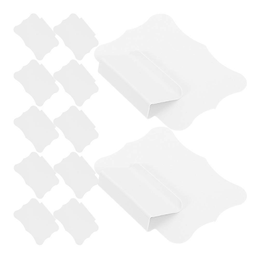 Store Sign Holders Price Sign Clip AntiSkid Simple Design Rectangular Metal 3.50X2.75X0.08in Erasable 12Pcs