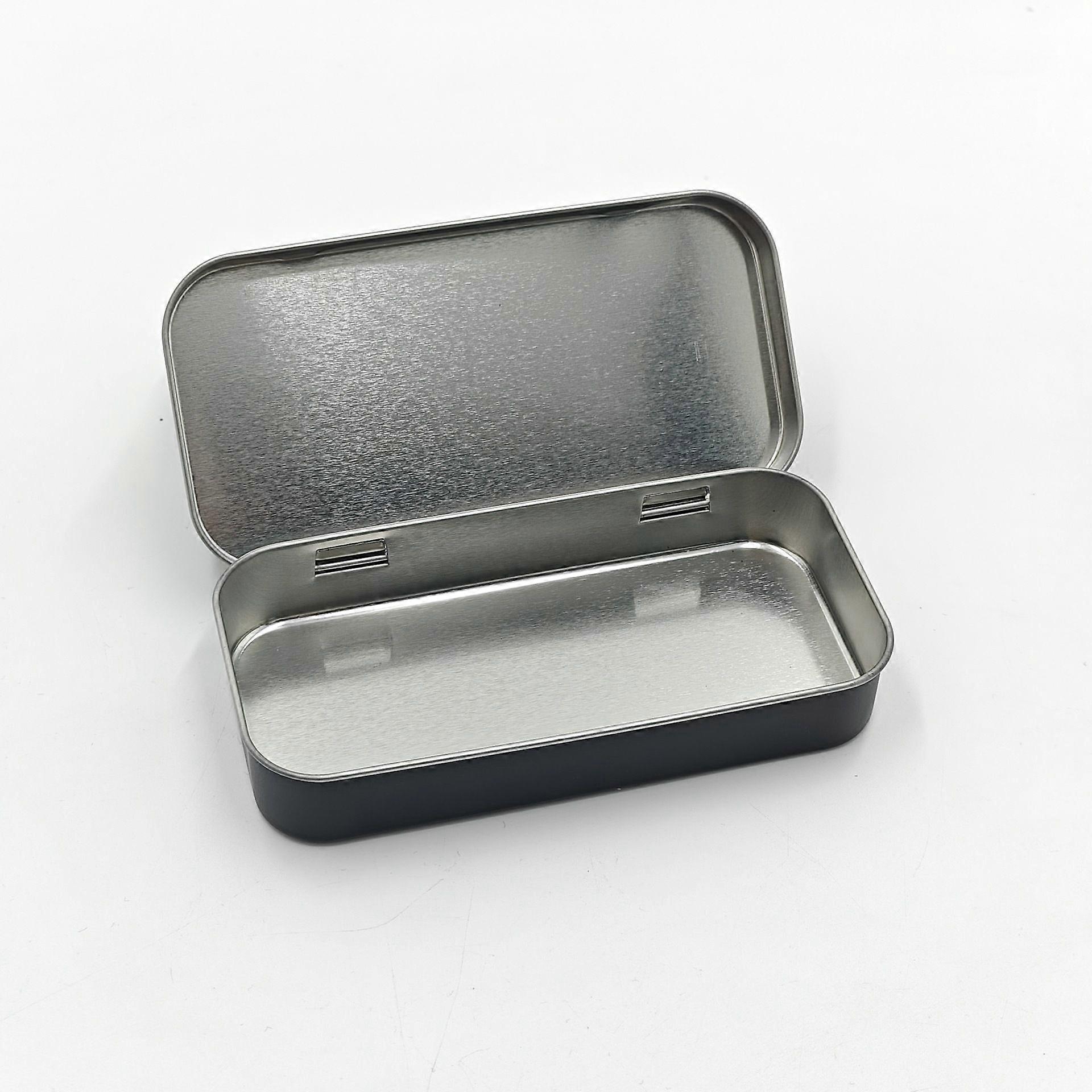 Small Tin Box: Rectangular Hinged Tin Boxes With Lid - Mini Portable Box Containers Small Empty Storage For Storage Drawing Pin Jewelry Crafts
