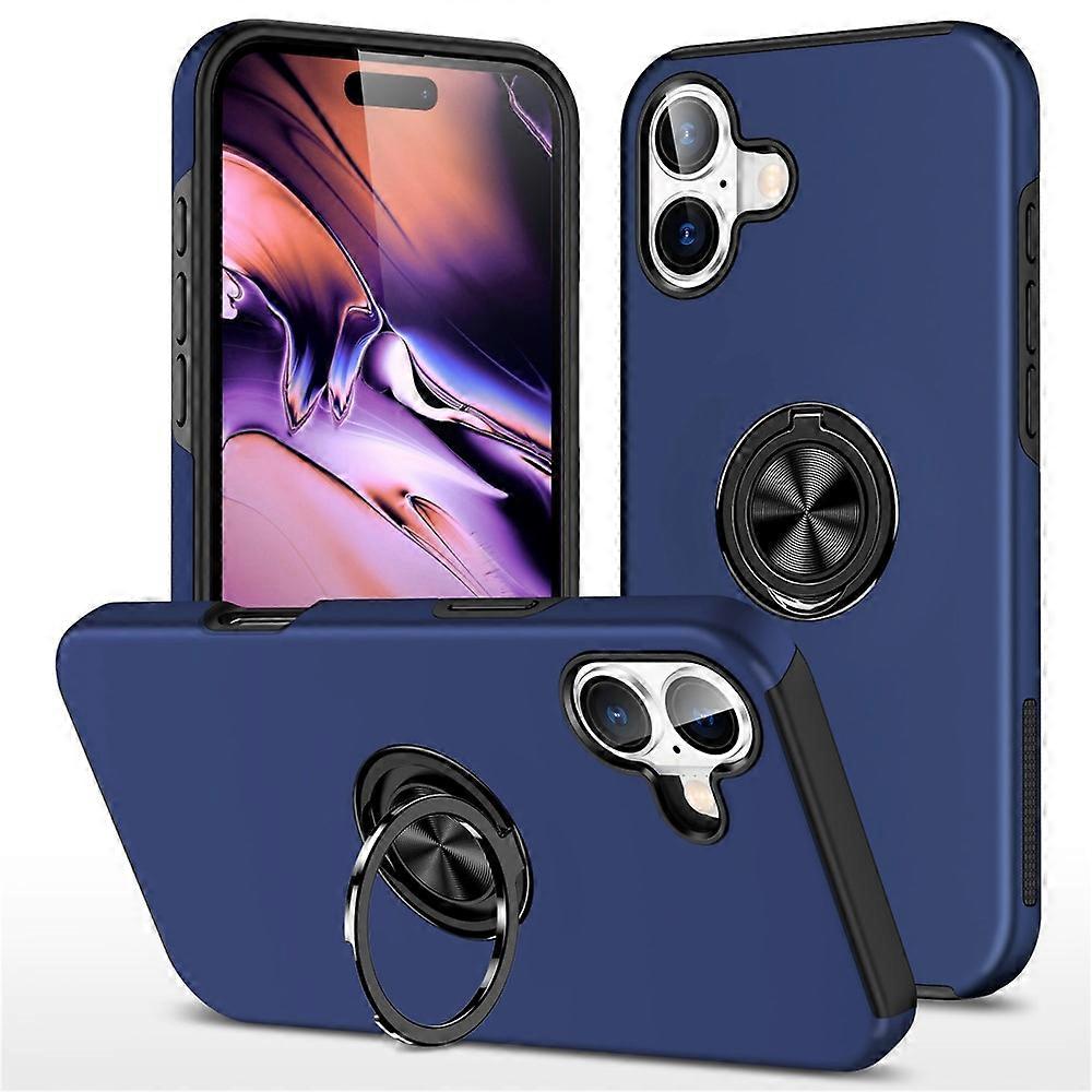 Compatible For iPhone 17 Case PC + TPU Phone Cover with Rotatable Ring Holder