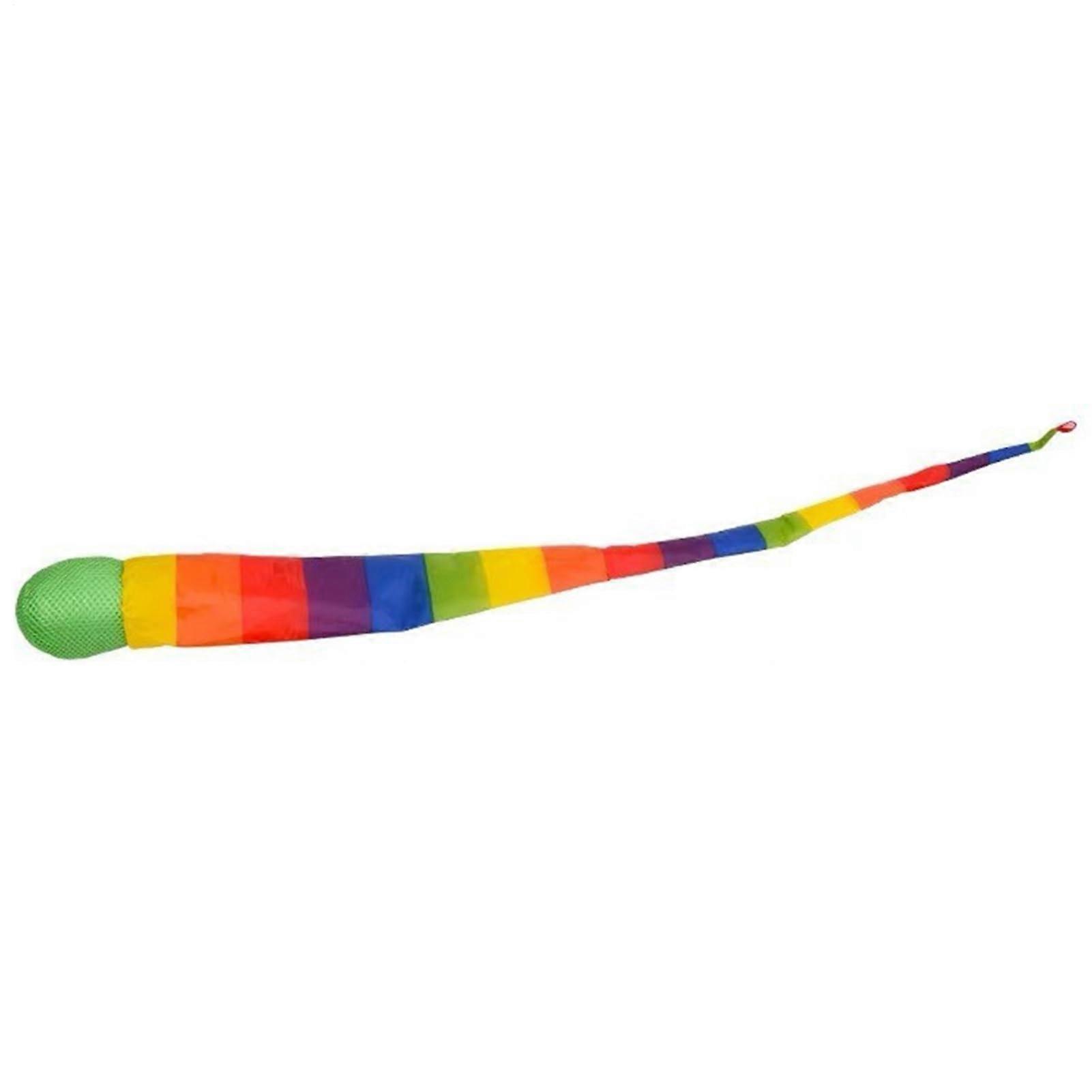 Rainbow Ball with Tail, Colorful Indoor/Outdoor Sports and Play Balls, Educational Catch Toy for School and Camping