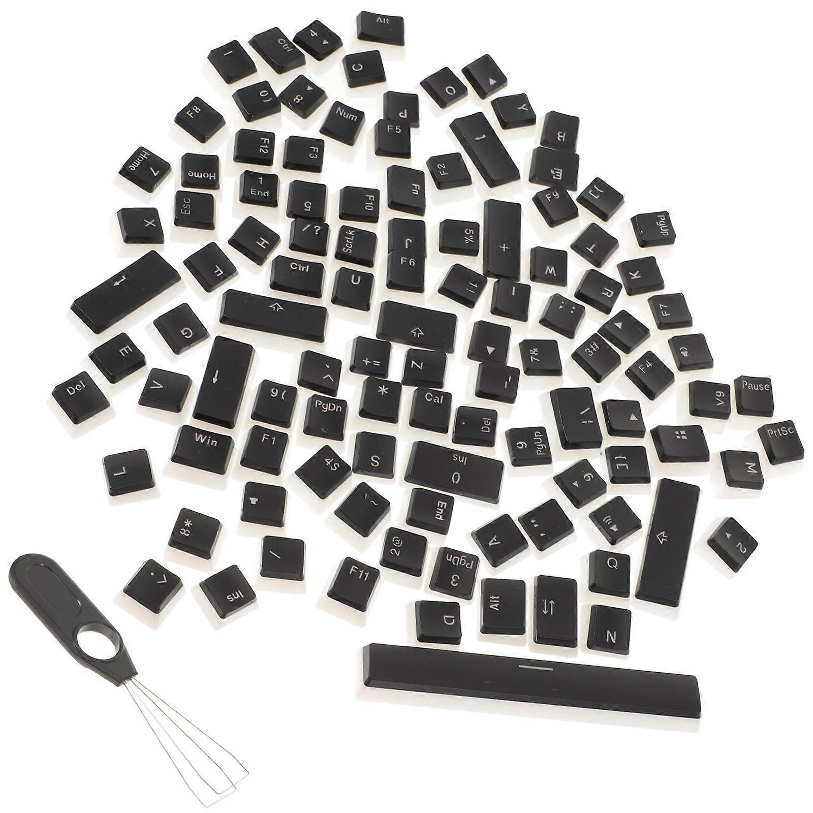 Gaming Key Cap Set Translucent Frosted Pc Mechanical Keyboard Keys Enhanced Rgb Lighting Effect Material 1Set