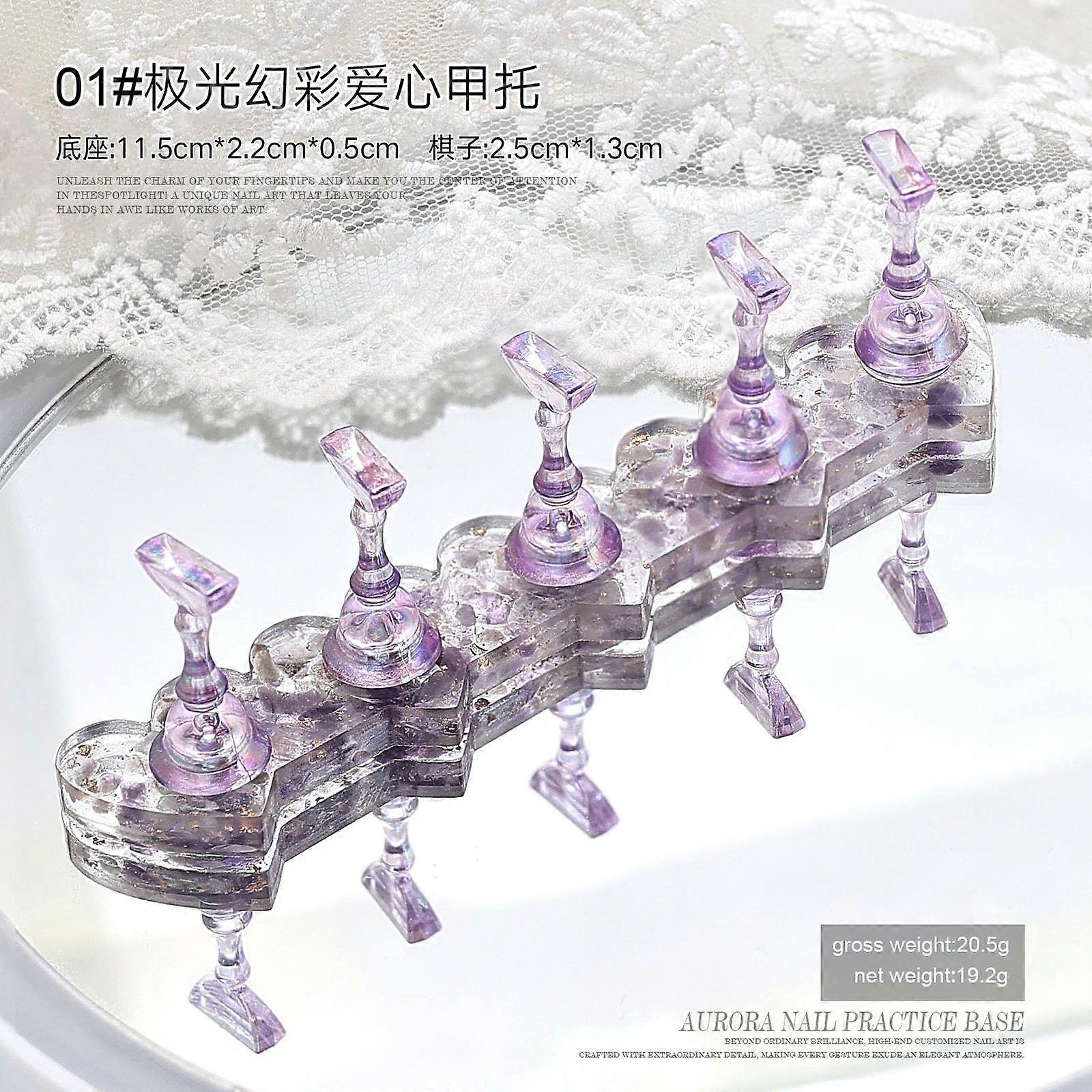 Nail Art Practice Stand For Beginners: Fake Nail Holder With Realistic Texture Portable Manicure Training Tool For Home Or Salon Use