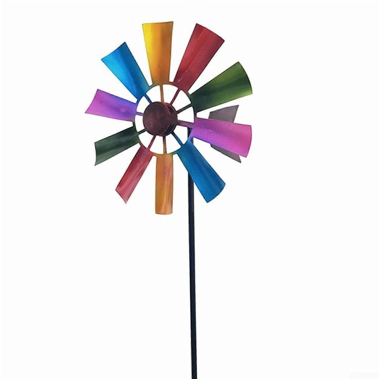 Metal Windmill Garden Wind Chime for Outdoor Yard 360 Rotatable
