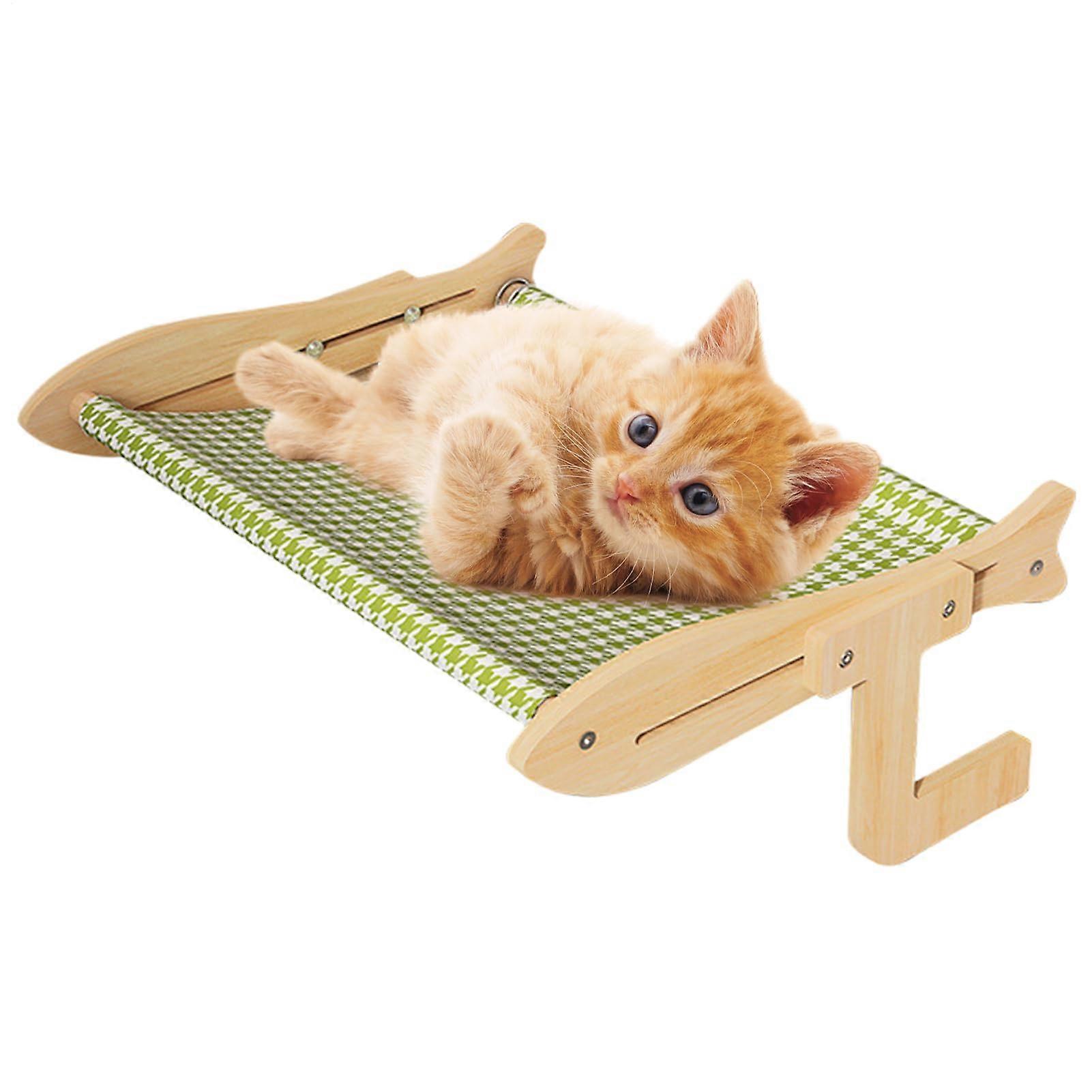 Breathable Window Cat Hammock Foldable Perch with Removable Cushion Comfortable Seat for Cats