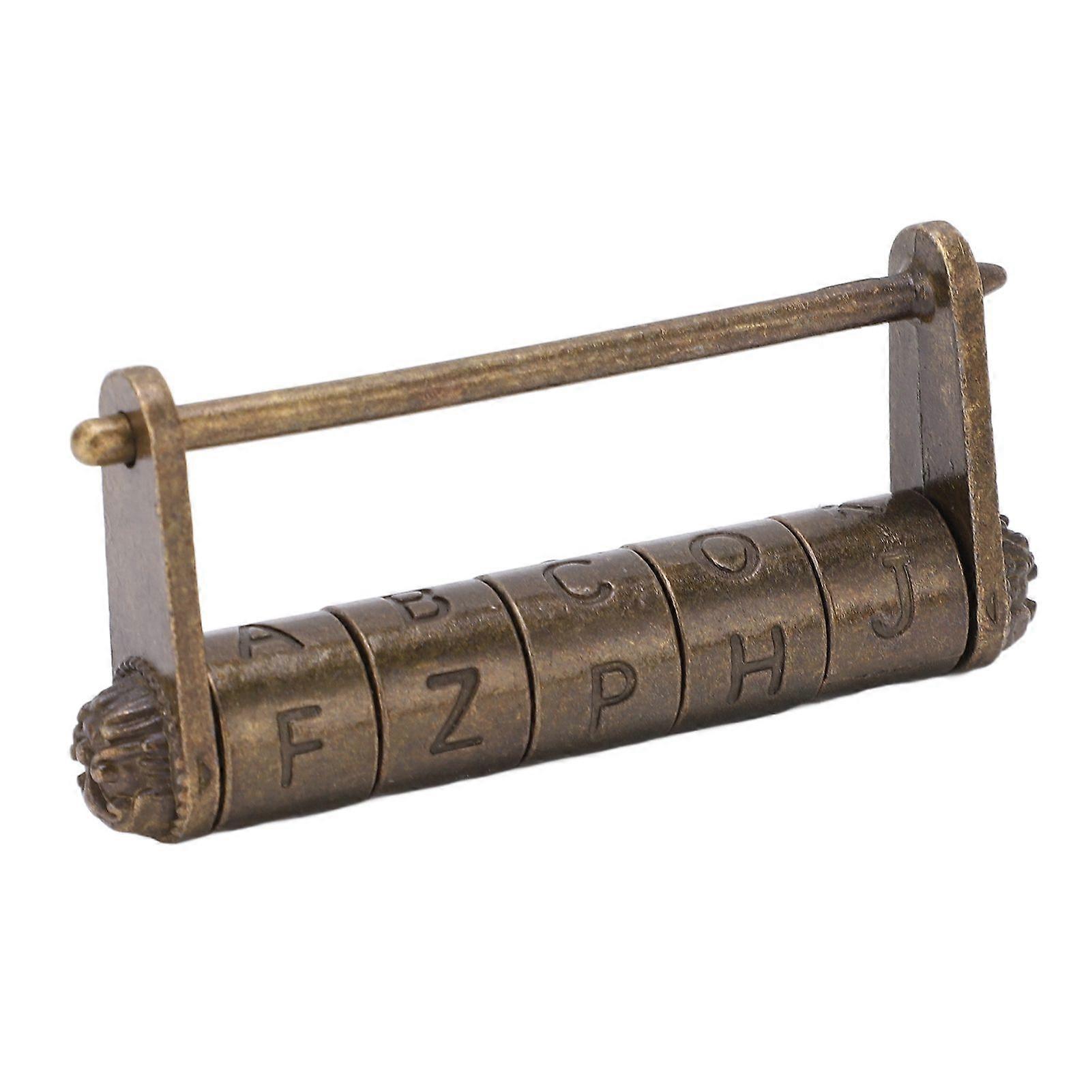 2025 Latest Model Antique Padlock Combination Zinc Alloy Retro Style English