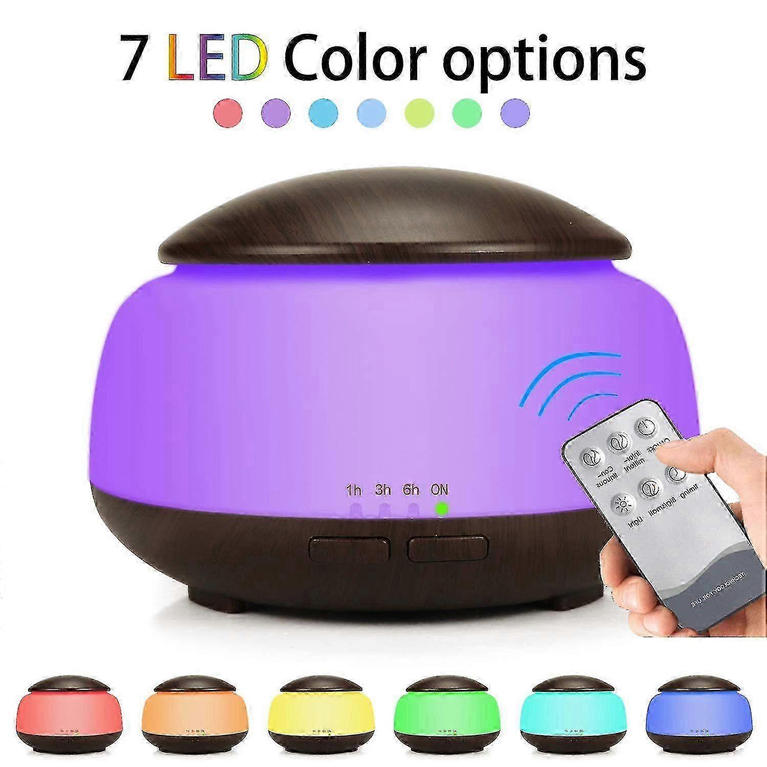 Mini Aroma Essential Oil Diffuser with Remote Control for Use with Various Essential Oils and Cool Mist Function