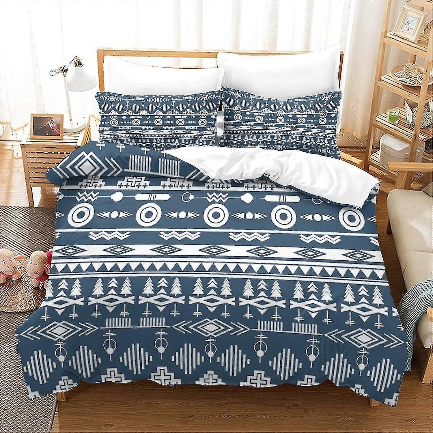Exotic Duvet Cover Bedding Set 3D Printed 3 Piece Set with Pillowcase Zipper Closure Soft Microfiber for Easy Care