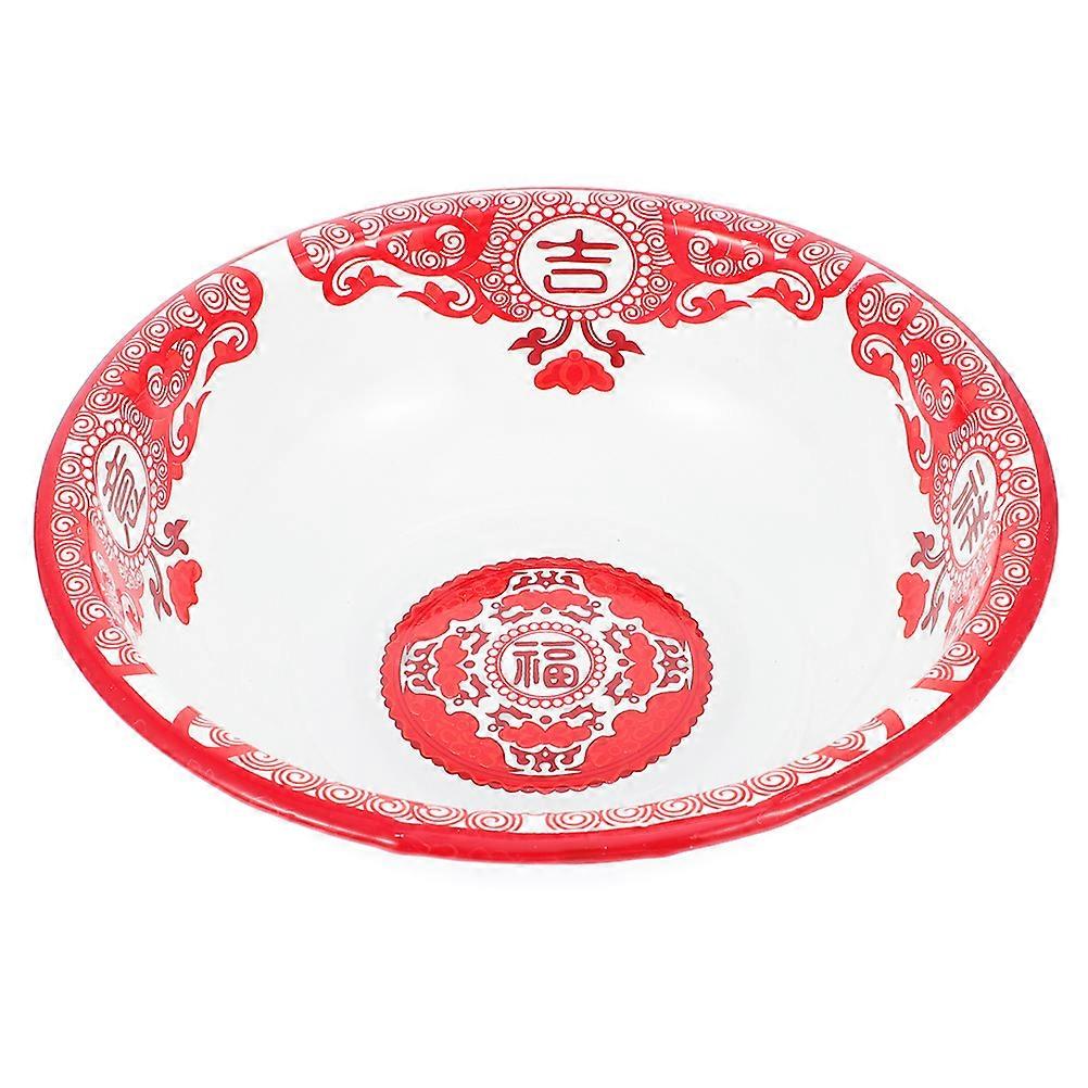Vintage Enameled Basin Soup Basin Easy to Clean Round Shape Classic Design 1Pcs