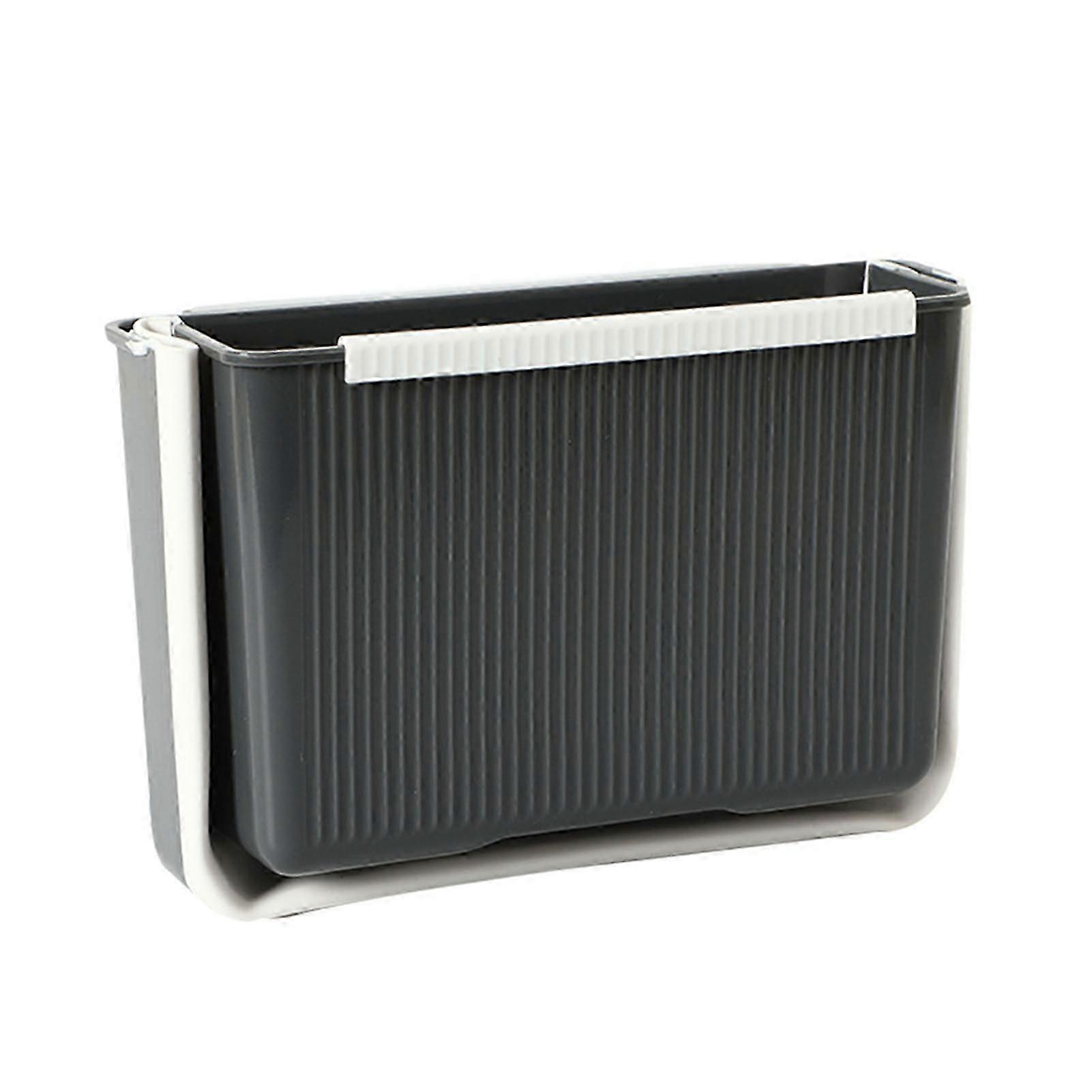 Space-Saving Grey Wall-Mounted Folding Bin for Kitchen with Strong Load Capacity
