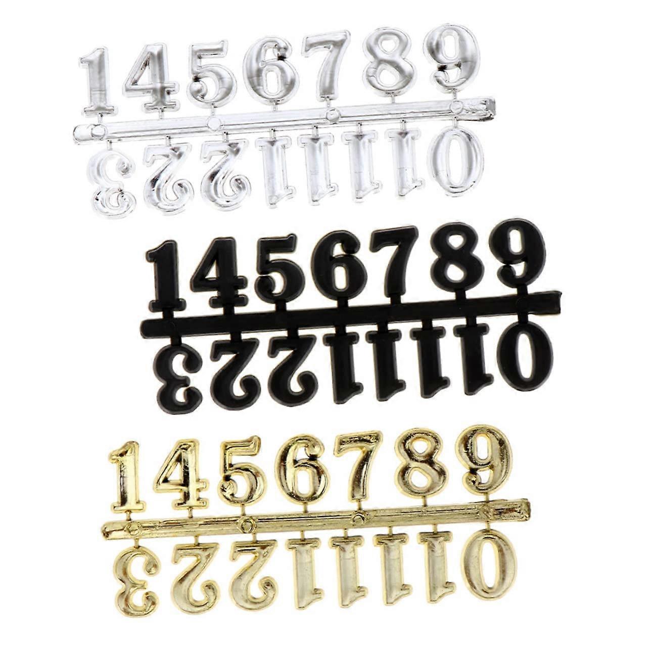 Wall Clock Digital Clock Large Display Silver Hands Alarm Clock DIY Numbers