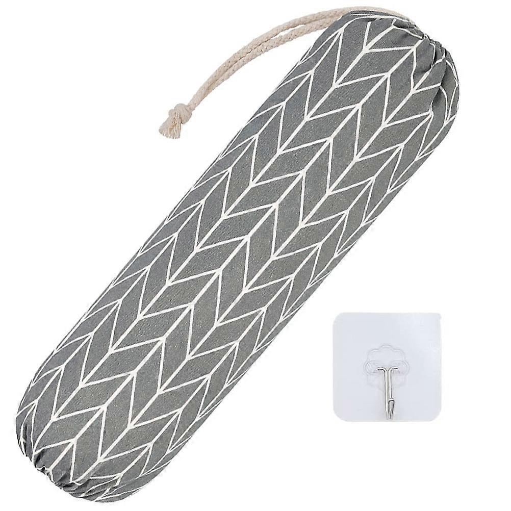 Kitchen Storage Bag Organiser Garbage Bag Organizer Grey Polyester Bottom Extraction 1Set