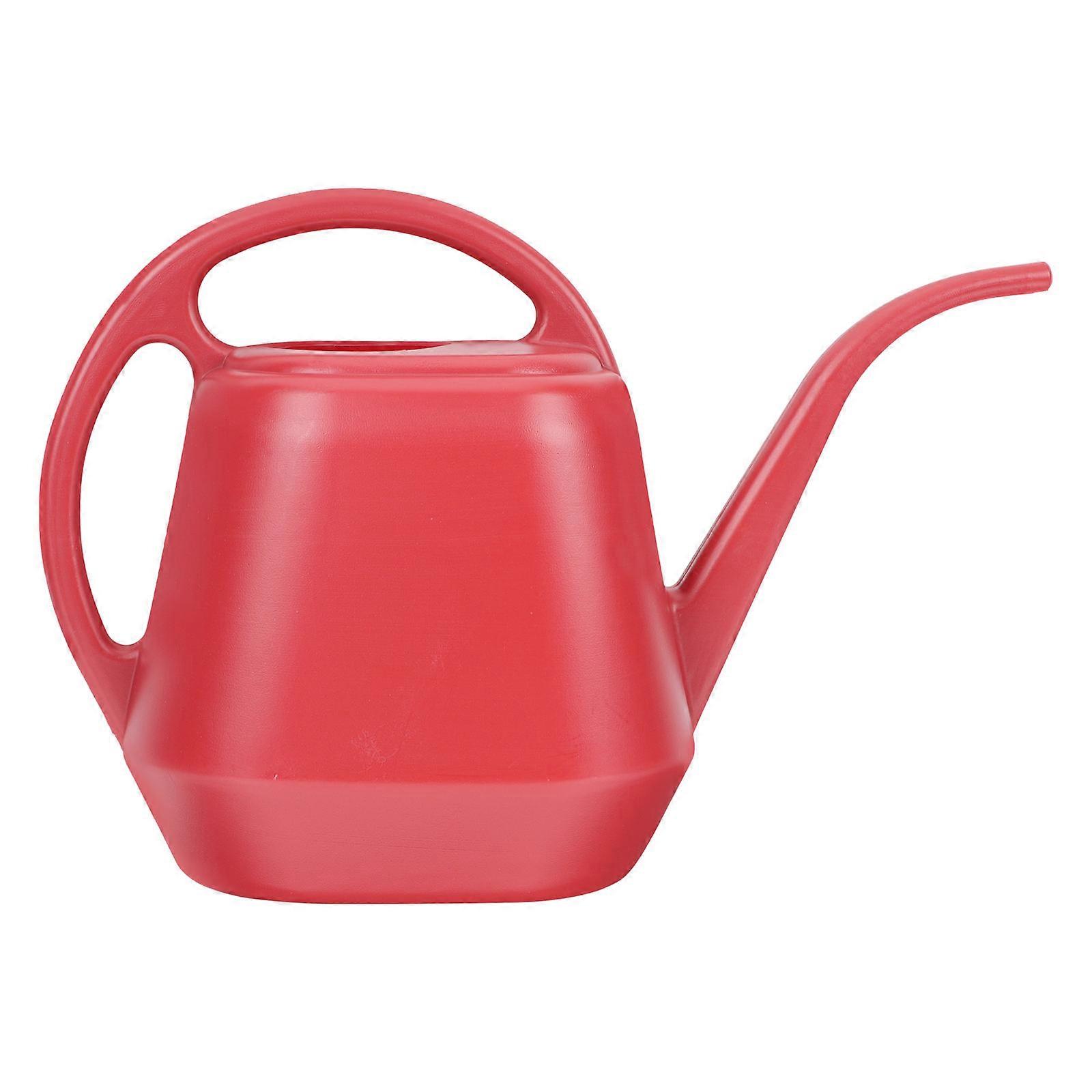 Gardening Kettle Tool Watering Can Long Spout Home Gardeners Plant Enthusiasts Dark Red 38x24.5cm Capacity 4L 1Pcs