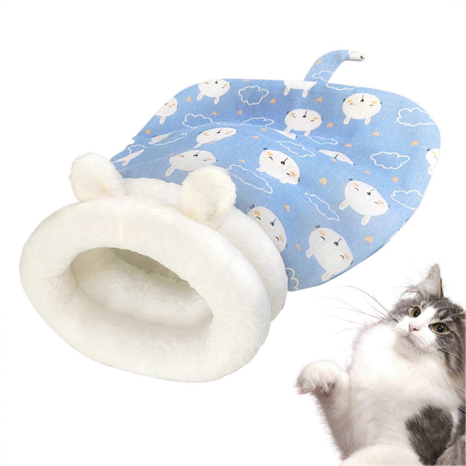 Cat Winter Sleeping Bag, Cozy Calming Cat Bed, Cat Sleeping Bag with Tail