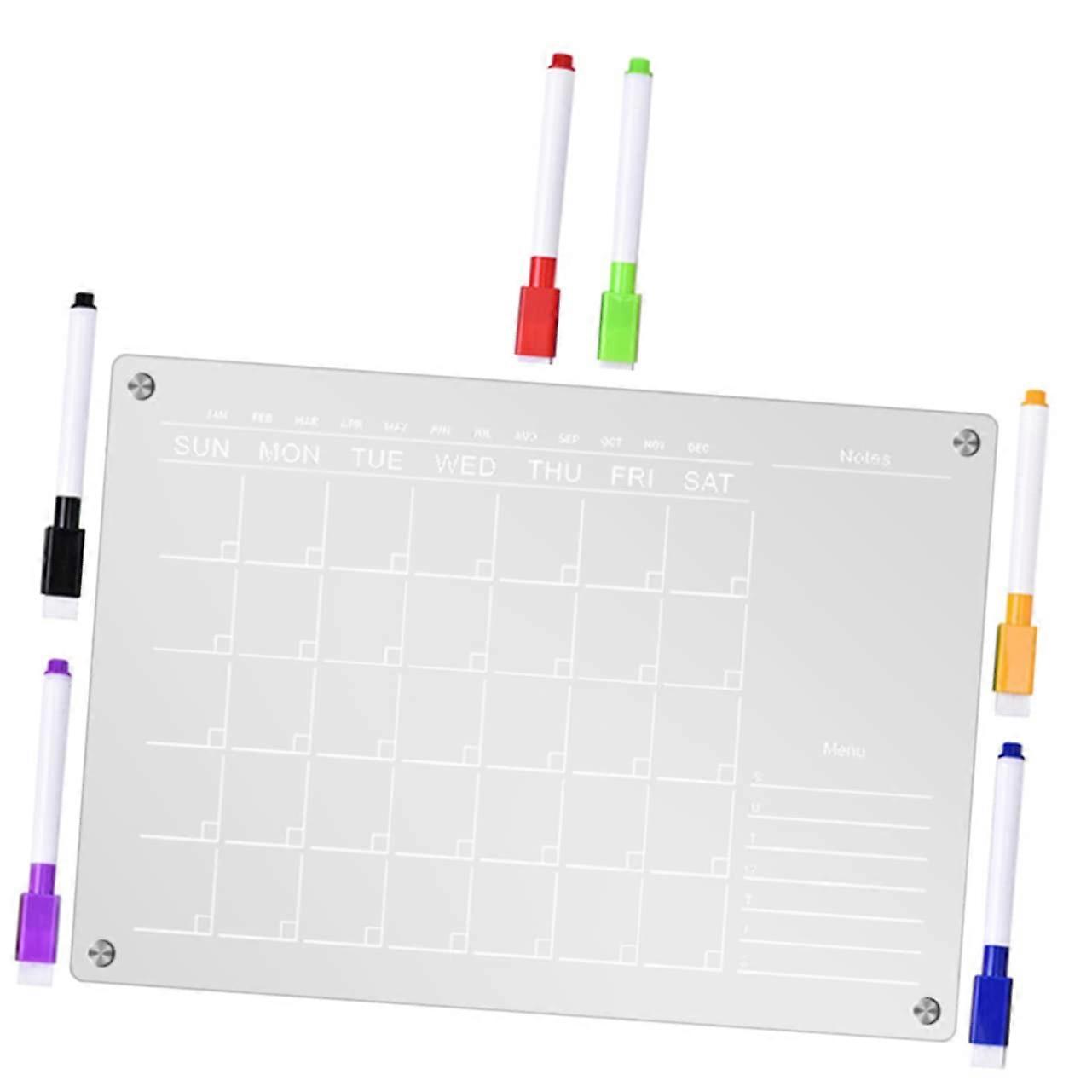 Weekly Planner Magnetic Fridge Calendar with Dry Wipe Boards for Home Office Use, 16x12 Inch Whiteboard Message Board