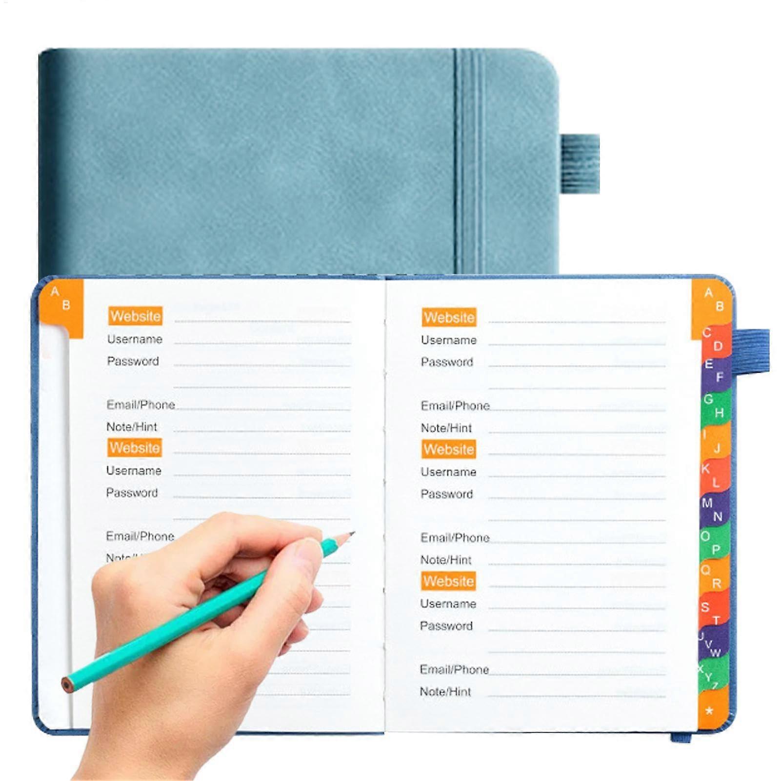 Website Password Organizer Book, Secure Account Details, Alphabetical Tabs for Easy Access