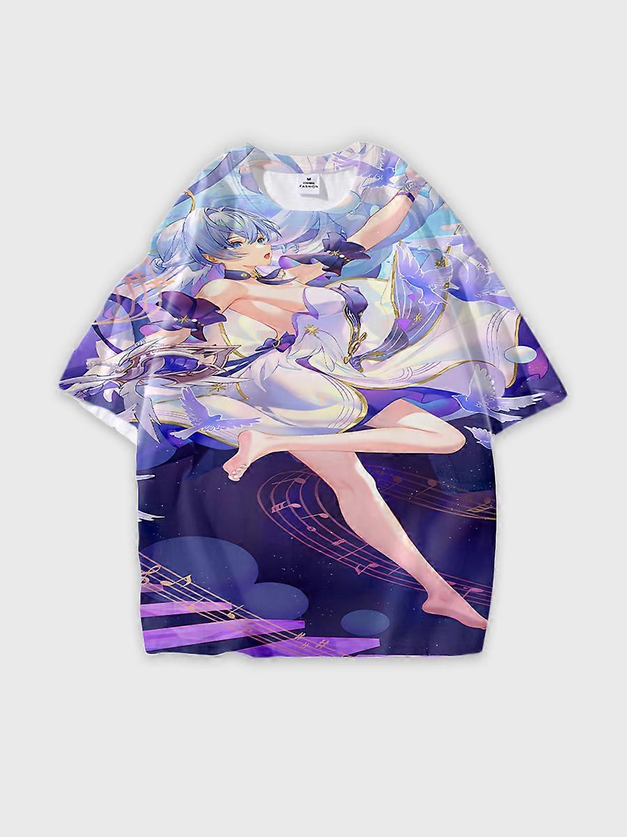 T-shirt round neck Role Pattern loose short sleeve JW4331