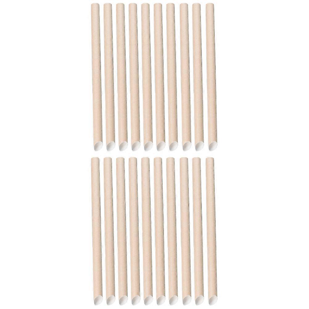Paper Beverage Straws Tapered Mouth Home Use Food-Grade Paper 7.86x0.47x0.47Inch 100Pcs