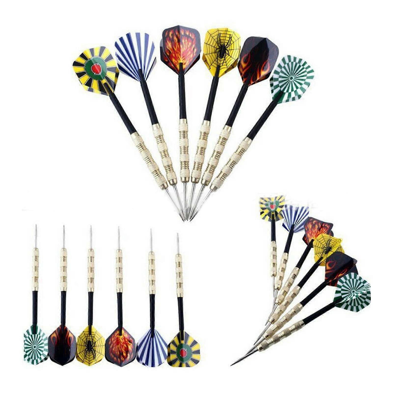 18-Piece Dart Set with Metal Tips, Copper Darts for Beginners, 14g, 15.2cm, Professional Dartboard Accessories
