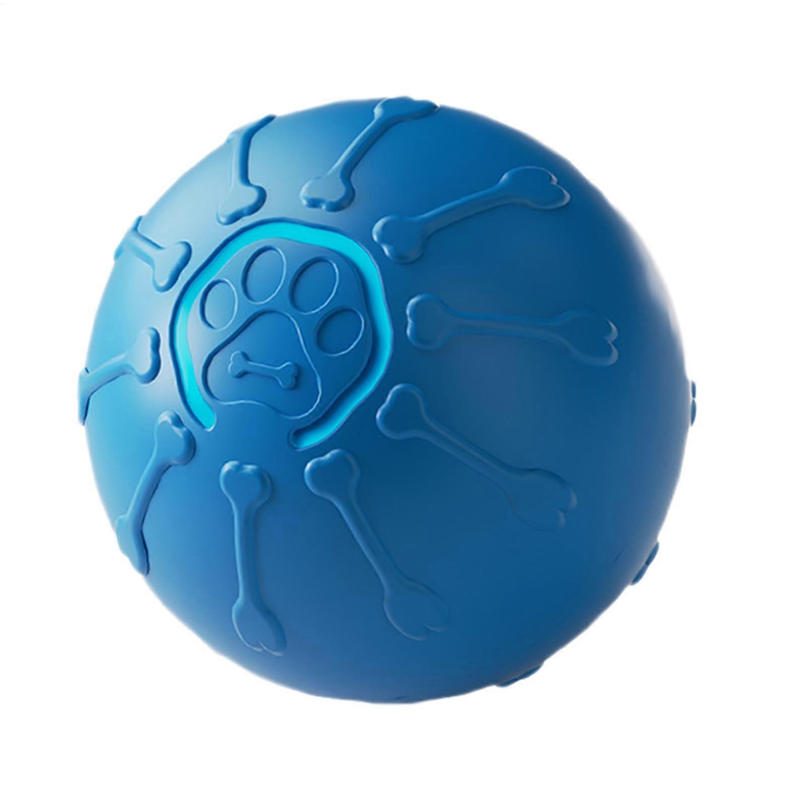 Automatic Cat Toy Ball with LED Light, Smart Interactive Kitten Play for Exercise and Boredom Relief, Blue