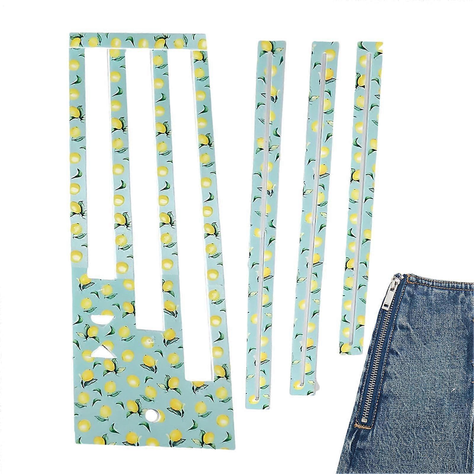 Zip Pocket Stencil, Sewing Templates for Acrylic Zip Pocket Tool, Bag Zipper Stencil Set, Measuring Zip Sewing Templates, Zip Pocket Template Tool