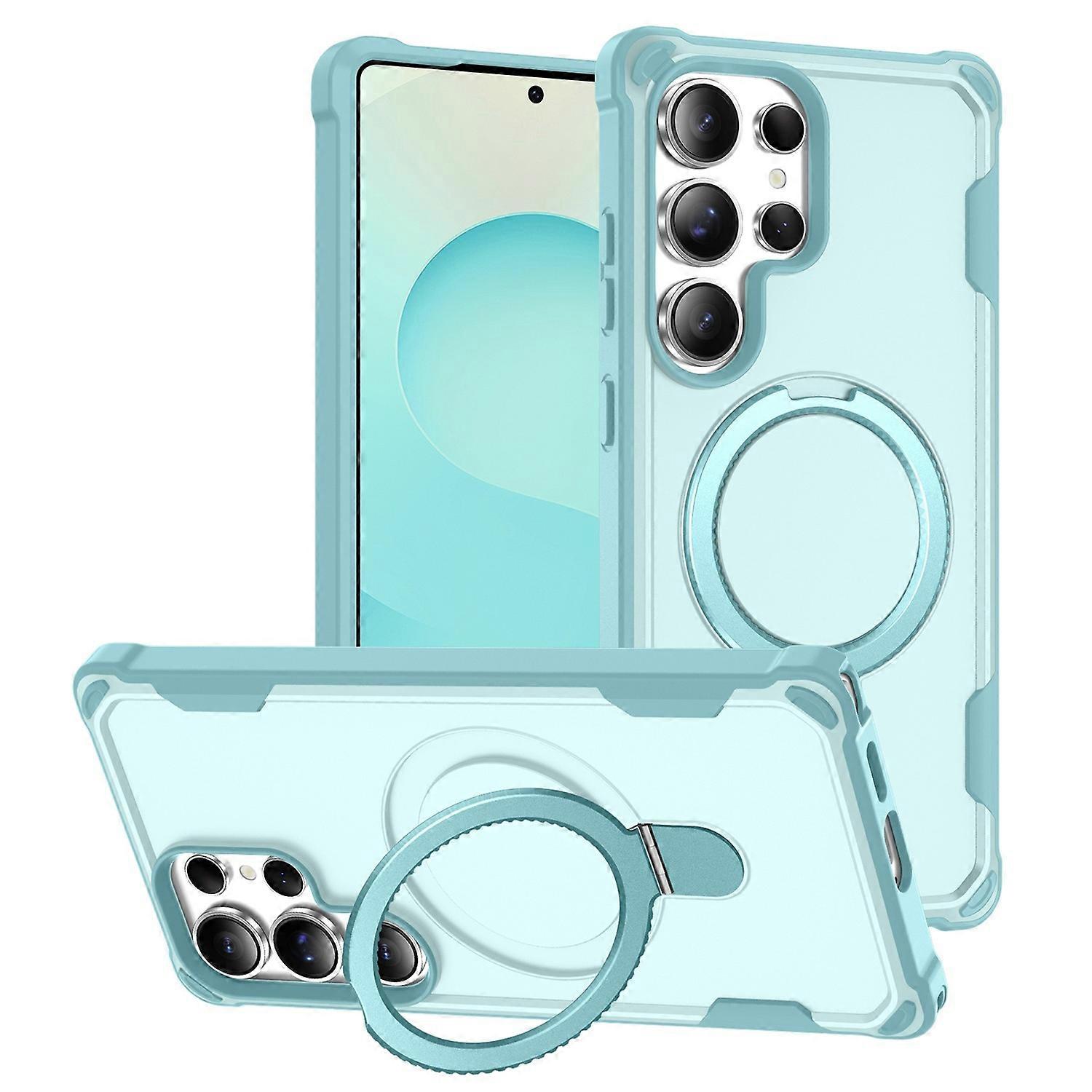 For Samsung Galaxy S25 Ultra Case Compatible with MagSafe Kickstand TPU PC Shockproof Phone Back Cov