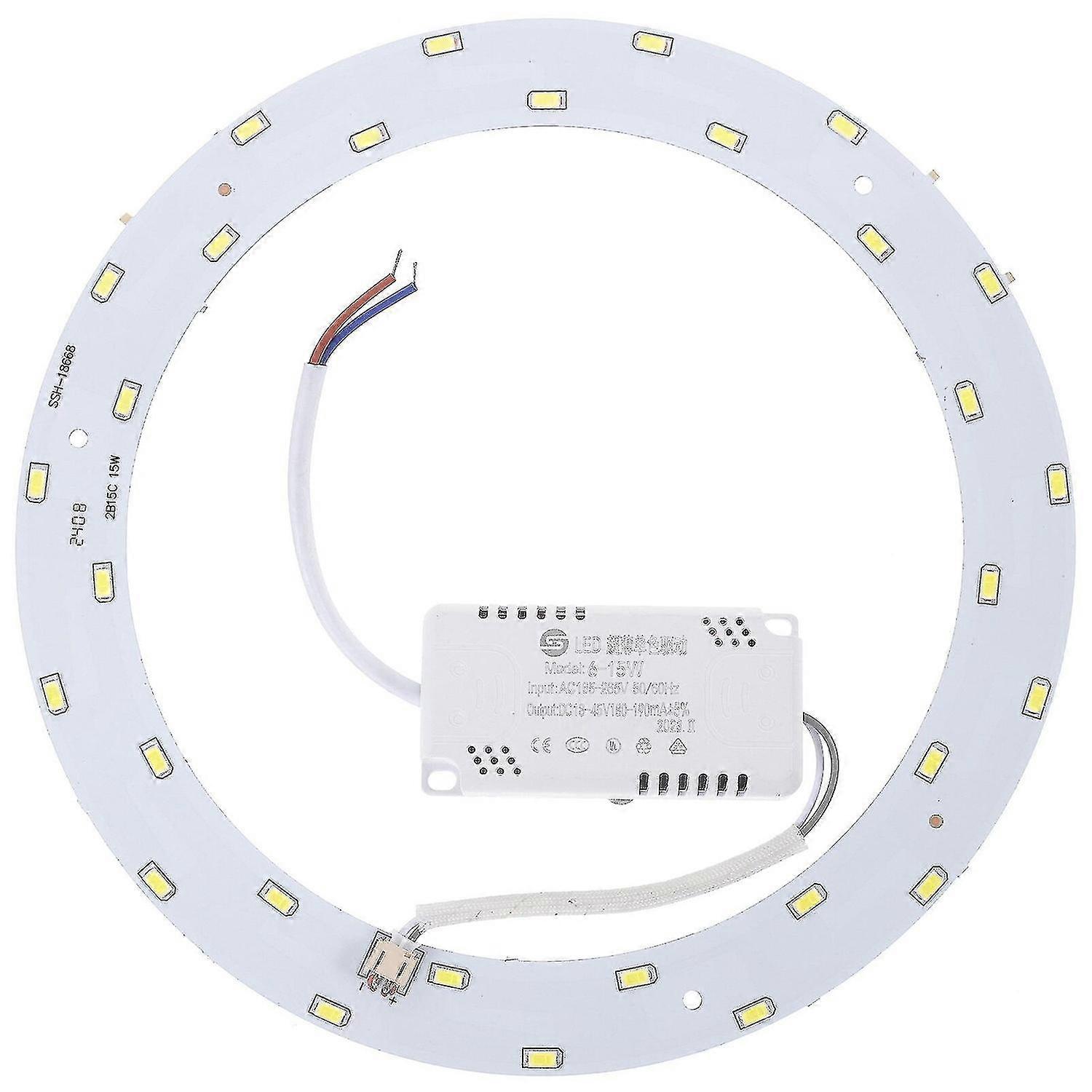 Circular LED panel lamp for ceiling 220V-240V 15W pure white light