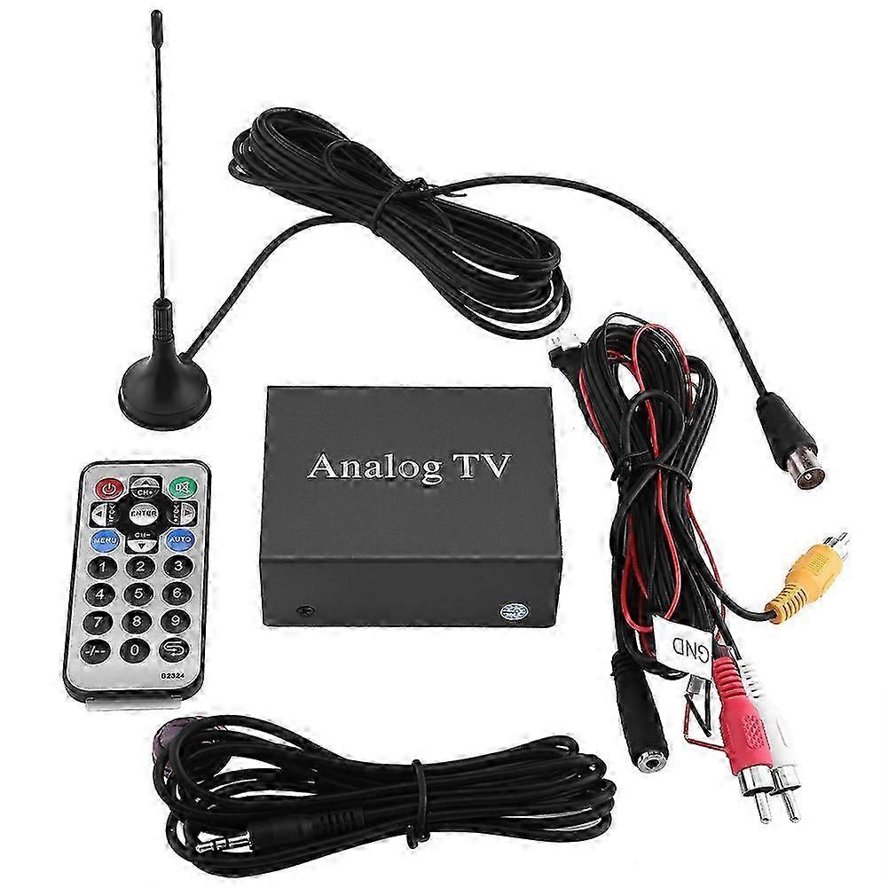 Mobile Car DVD TV Receiver Analog TV Tuner Strong Signal Box with Antenna Remote Controller