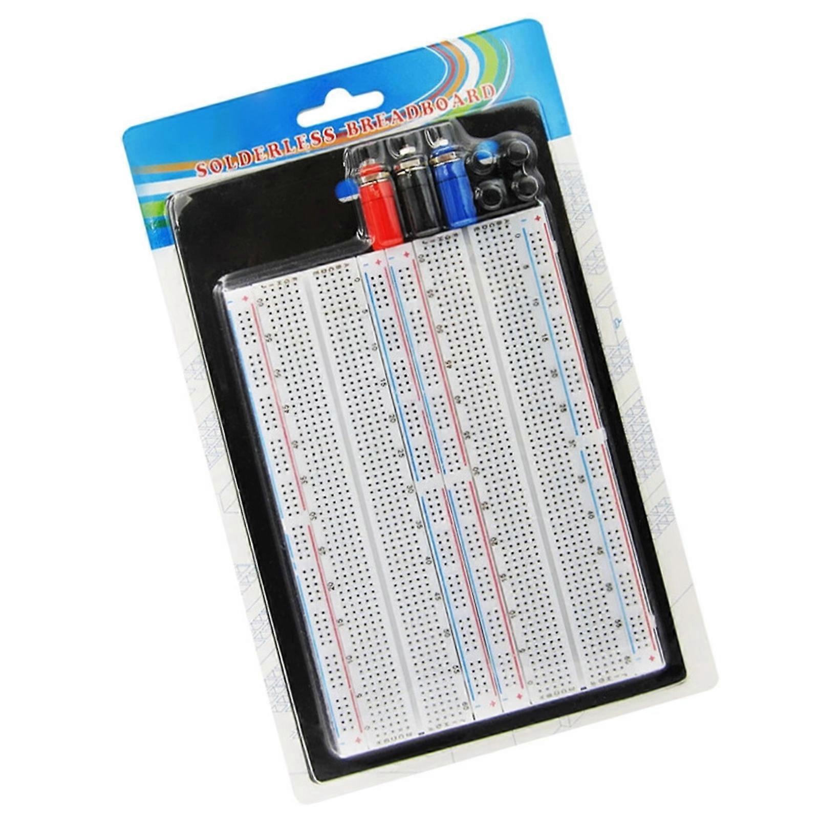 ZY-204 Breadboard Wire Kit 4 Bus Test Protoboard Cable Breadboard Set 1660 Solderless Breadboard for Prototyping Multicolor