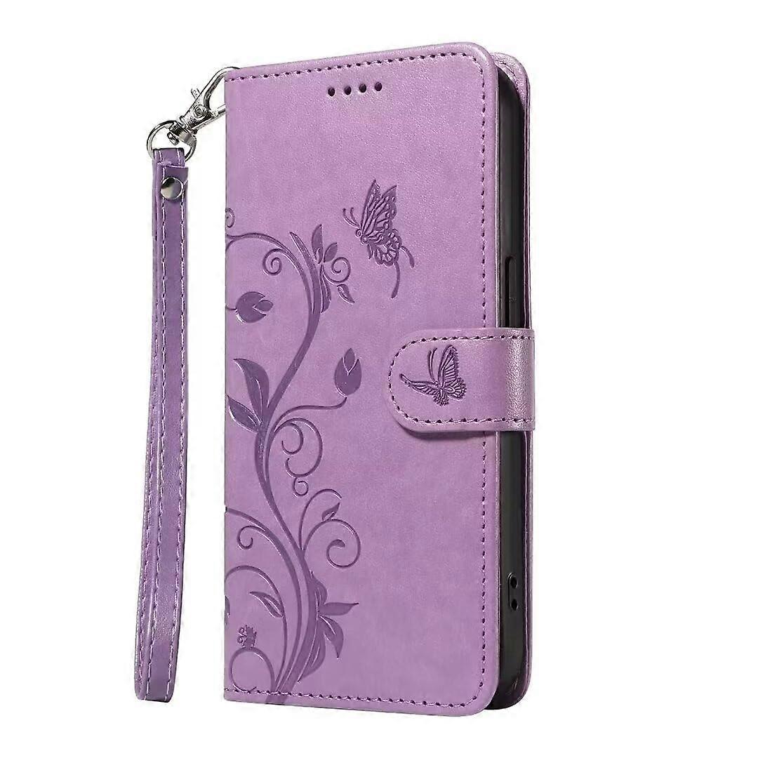 Samsung Galaxy S10 Plus Leather Case with Card Slot and Stand, Purple
