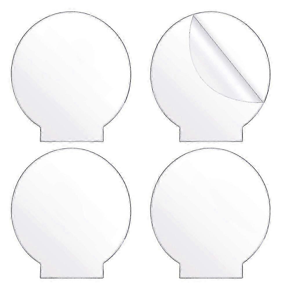 2025 Latest Model 4Pcs Clear Acrylic Sheet Round Panel Thick (4mm) Plastic