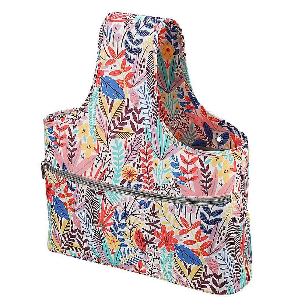 Yarn Tote Bag Woolen Yarn Container Knitting Supplies Orange with Tree Pattern 42X10CM Storage 1Set