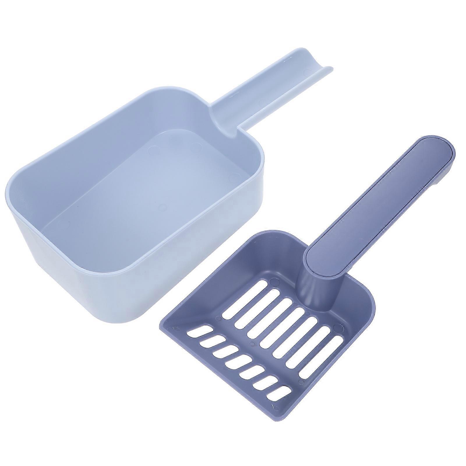 Litter Scoop for Pet Use Durable HIPS Material Comfortable Handle Easy Cleanup 1 Set