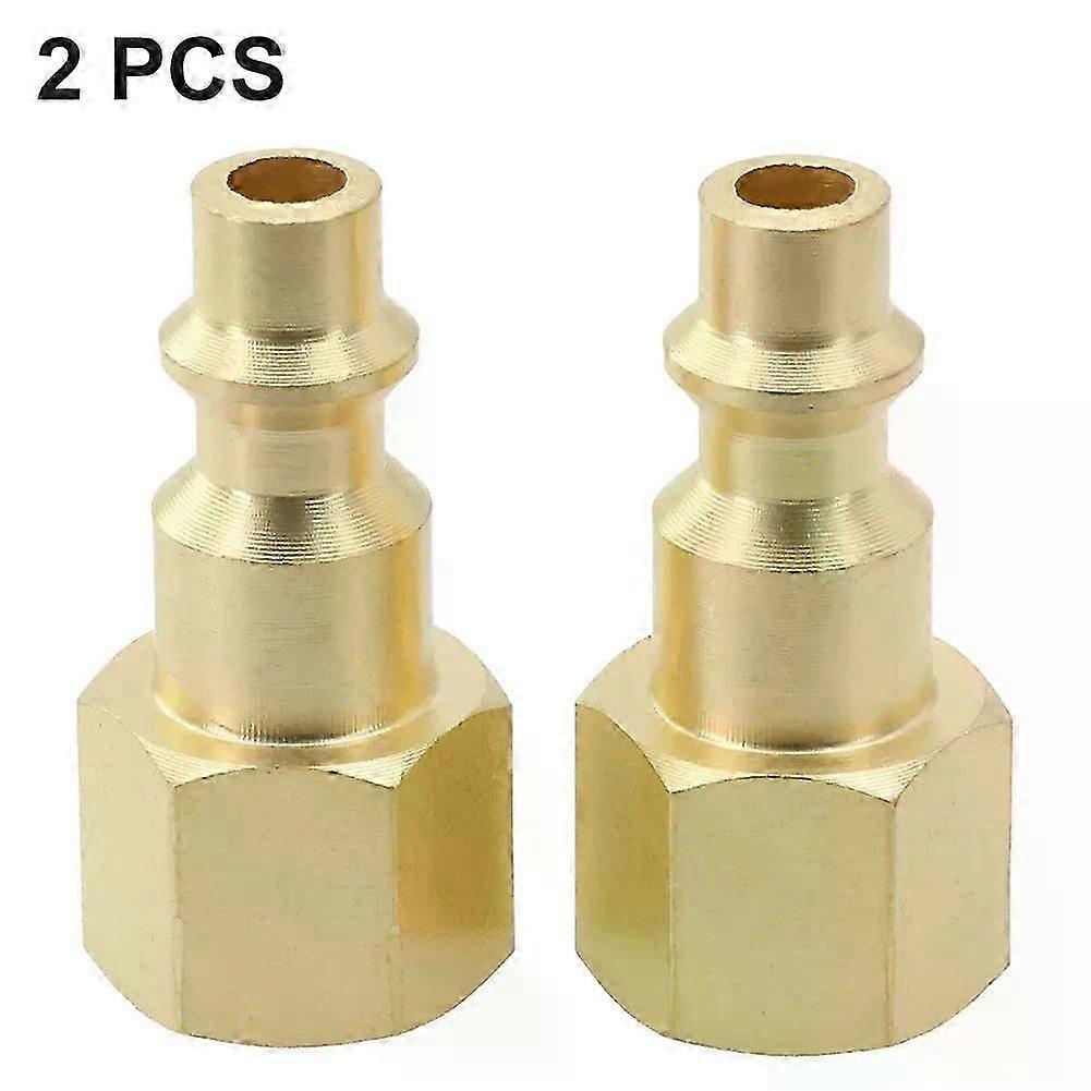 2pcs Quick Connector Brass 1/4 NPT Air Line Hose Compressor Connectors Brass Female Quick Release Fitting