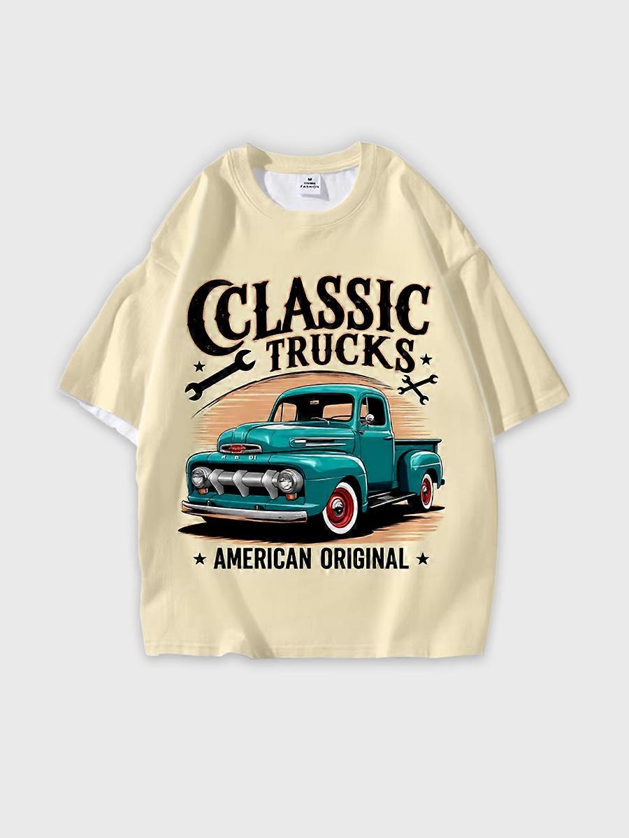 T-shirt round neck Pattern loose short sleeve N258