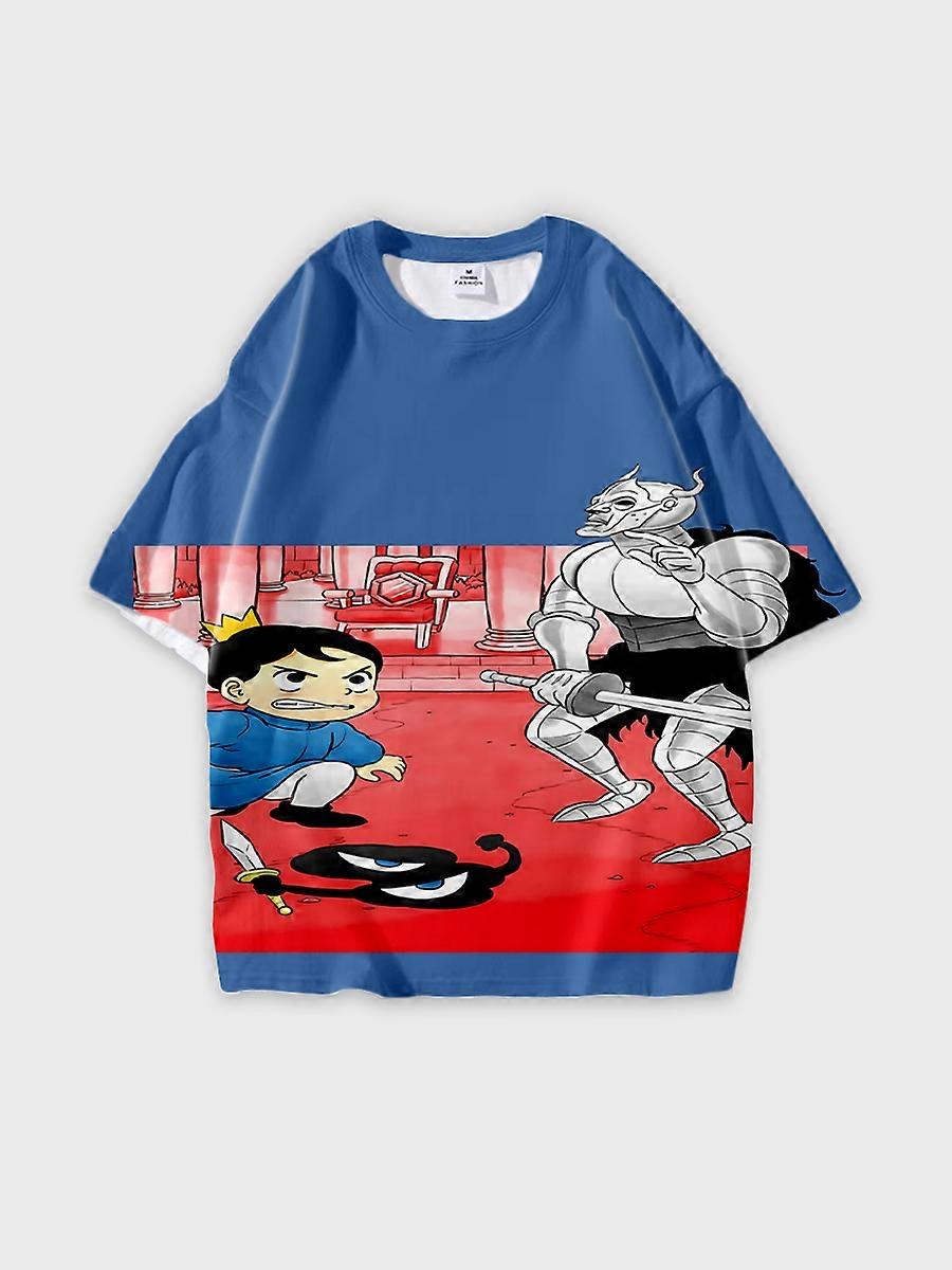 T-shirt round neck Cartoon Pattern loose short sleeve C2018