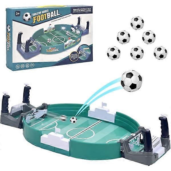 Mini Table Football Game, Table Soccer Game with 6 Footballs, Interactive Table Game for Children and Adults
