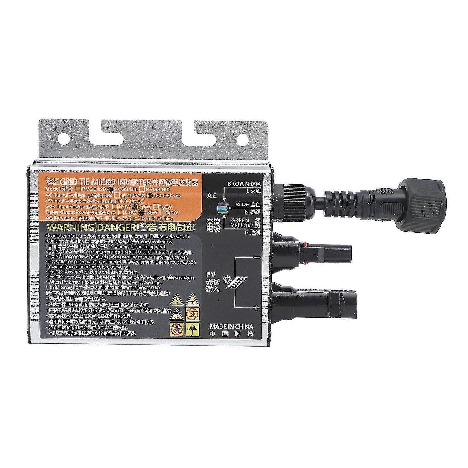 Solar Grid Tie Micro Inverter 350w Pure Sine Wave Inverter Voltage Current Temperature Protection Ac220v